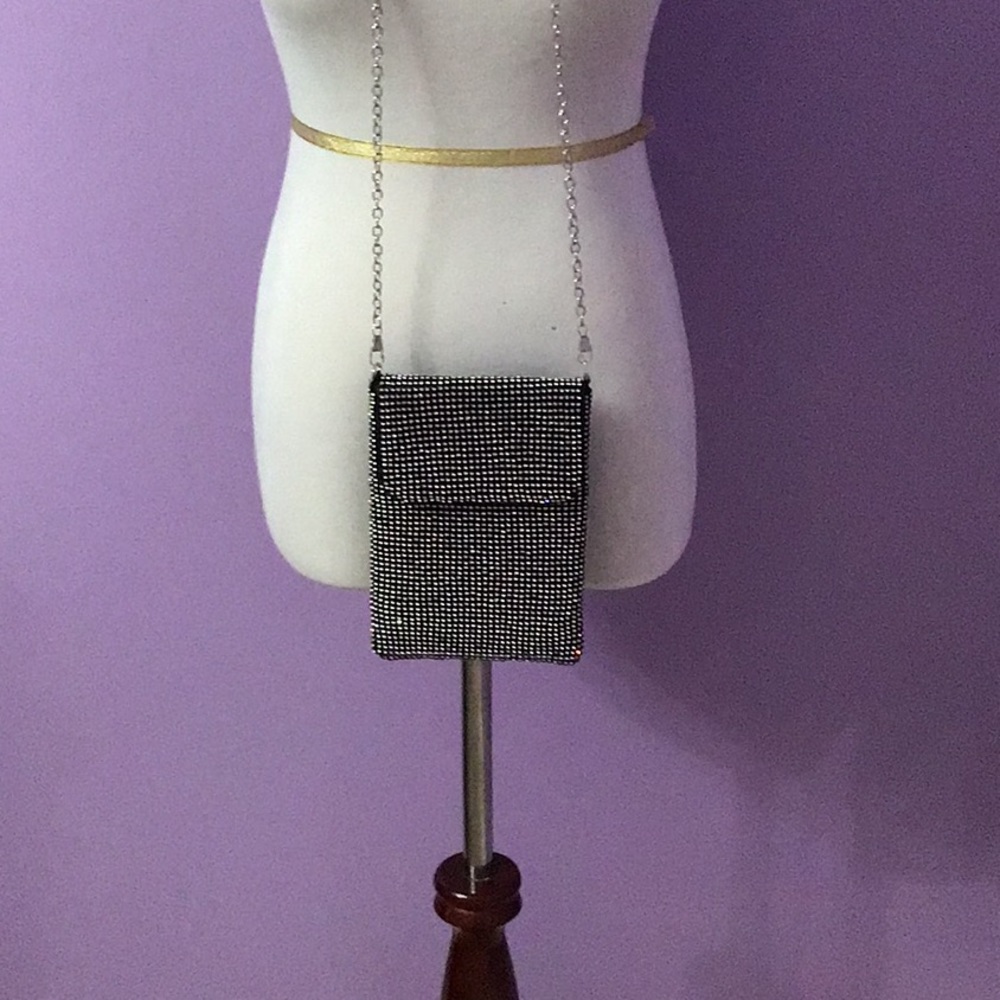 Unbranded Rhinestones Silver Crossbody Phone Belonging Mini Bag Purse